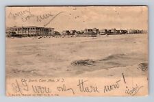 Cape May NJ-New Jersey, Panoramic The Beach, Antique Souvenir Vintage Postcard picture