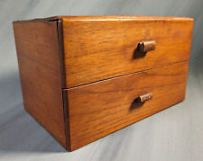 Vintage Wood Cigar Box - 2 drawers -  Admirals, J T Swann and Co - Tampa FL picture
