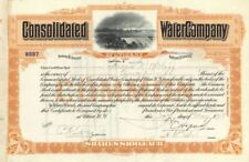 Consolidated Water Co of Utica, N. Y. - Stock Certificate - General Stocks picture