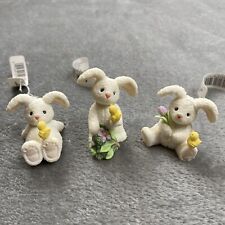 Hallmark Easter Bunny Rabbit Home Decorative Figurines Ornaments Lot Of 3 picture