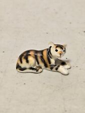Miniature Bengal Tiger Cub Figurine - Bone China - Made in Japan (1960s) picture