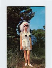Postcard Beautiful Native American Maiden picture