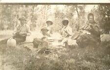 C-1910 Family Picnic Liquor Jug RPPC Photo Postcard 22-6305 picture