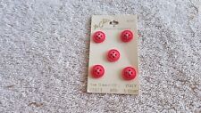 NOS Vintage Le Chic Red 1811 Buttons Size 1/2