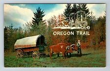 OR-Oregon, Blazing On The Old Oregon Trail, Covered Wagon, Vintage Postcard picture