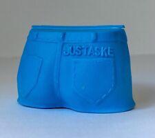 Vintage 1984 Fun Foods SMARTY PANTS Blue Candy Container 2” JUSTASKE Jordache picture