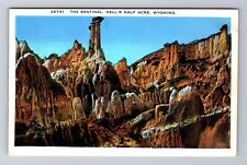 Hells Half Acre WY-Wyoming, the Sentinel, Rock Formation, Vintage Postcard picture