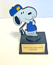 VINTAGE 1970s PEANUTS SNOOPY WORLDS GREATEST GOLFER TROPHY AVIA picture