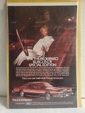 Advertisement 1974 Ford Thunderbird 2-Door Burgundy Special Edition  picture
