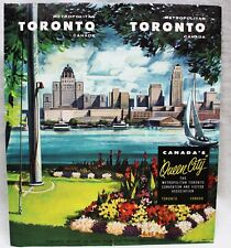 TORONTO ONTARIO CANADA QUEEN CITY TOURISM ADVERTISING BROCHURE GUIDE 1950s picture
