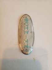 Schwinn Bicycle Headbadge - dated May 1975 Light Blue & White picture