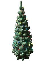 Vintage HTF Rare MCM 3 Piece 32” Atlantic Mold Ceramic Christmas Tree picture