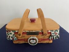 Longaberger Basket 1996 Christmas Collection Holiday Cheer Basket with Lid Liner picture