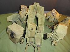 VIETNAM ERA LC-1 LOAD CARRYING SUSPENDERS ALICE CLIP OD GREEN LBE RIG LARGE 3402 picture