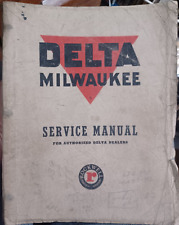 1949 vintage Delta Milwaukee Tool Service Manual / book picture
