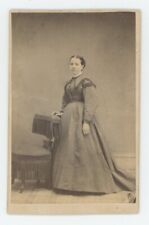 Antique ID'd CDV c1870s Beautiful Young Woman Named Sallie Gross Harrisburg, PA picture