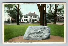 Lexington MA-Massachusetts, Line The Minute Men, Historic, Vintage Postcard picture