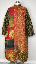 Vintage Y2K Traditional Japanese Red Street Style Overcoat Patchwork Jacket OS picture
