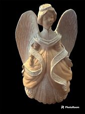 Vintage Angel Figurine Terracotta 8.5” Tall Beautiful VGUC picture