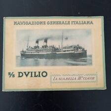 SS DUILIO Navigazione Generale Italiana Italian Line Interiors Brochure c.1925 picture