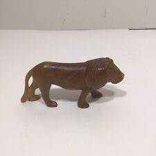 Lion Figurine Wood Collectible Folk Art  African Style Vintage picture