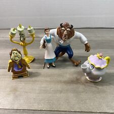 Vtg Disney Beauty and the Beast Figures Bend Ems Bend-Ems Just Toys 5 piece set picture