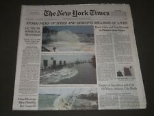 2012 OCTOBER 30 NEW YORK TIMES - STORM PICKS UP SPEED AND DISRUPTS - NP 2449 picture