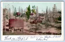 Pre-1907 LOS ANGELES CALIFORNIA OIL WELLS EDWARD MITCHELL POSTCARD picture