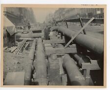 Antique New York City 1903 Platinum Print of Sewer Construction Canal and Elm picture