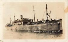 Vintage 1919 WW1 RPPC USS NANSEMOND Real Photo Postcard wwi 23rd Engineers picture