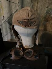 ANTQUE 1930s ORIGINAL HARLEY DAVIDSON Motor Cycles Motorcycles Skull Cap picture