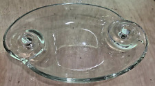 Vintage Heavy Glass Centerpiece Bowl with Candleholders picture