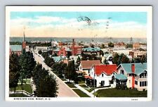 Minot ND-North Dakota, Aerial Of Town Area, Antique, Vintage Postcard picture