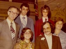 2S Photograph Strange Family Photo Just Married Goofy Couple 1970's  Wedding picture
