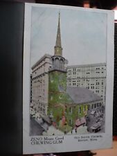 BOSTON MA Old South Church ZENO CHEWING GUM pre-1907 Advertising Postcard picture