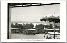 1942 View From Lakeside Veranda Eagles Mere Pennsylvania PA Posted Postcard picture