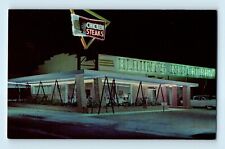 Carlsbad New Mexico Blount's Restaurant Chicken Steaks Night View  Postcard C6 picture