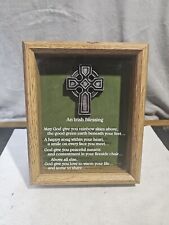 Vintage Rare Miller Studio Ohio An Irish Blessing Wall Plaque With Cross Wood picture