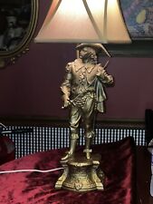 Antique Don Juan “LAMP” Spelter Statue (Late 19th Century) Works Great picture
