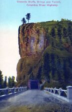 OREGON OR - Columbia River Highway Oneonta Bluffs Bridge And Tunnel Postcard picture