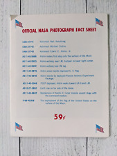 Official 1969 NASA Complete Set TWELVE Apollo 11 MOONLANDING PHOTOS +Fact Sheet picture
