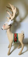 Vintage 1994 Large Annalee Christmas Reindeer Doll 19” To 26” Tall With Bells picture