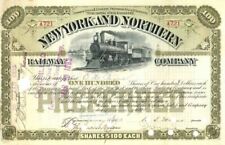 O.H. Payne - New York and Northern Railway Co. - Stock Certificate - Autographed picture