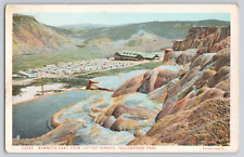 Postcard Mammoth Camp From Jupiter Terrace, Yellowstone Park picture