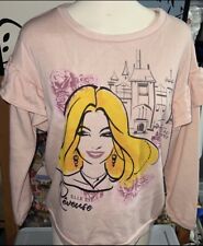 DISNEY Parks Original FRENCH Aurora Princess Sweatshirt Pullover Top Pink Sz M picture