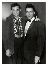 ELVIS PRESLEY AND FRANK SINATRA CELEBRITY SINGERS 5X7 B&W PHOTO picture