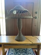 Antique Wicker  Lamp ~ 1930's picture