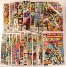 21 BRONZE AGE Marvel Comics Lot, Star-Lord 6 Bloodstone 2 Hulk Thor Ms Defenders picture