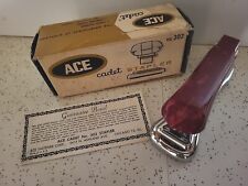 Vintage Ace Cadet # 302' Stapler BEAUTIFUL Burgundy Swirl Top W/ Box picture