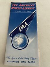 Pan American Airways April 1953 AIRLINE TIMETABLE SCHEDULE Brochure flight cover picture